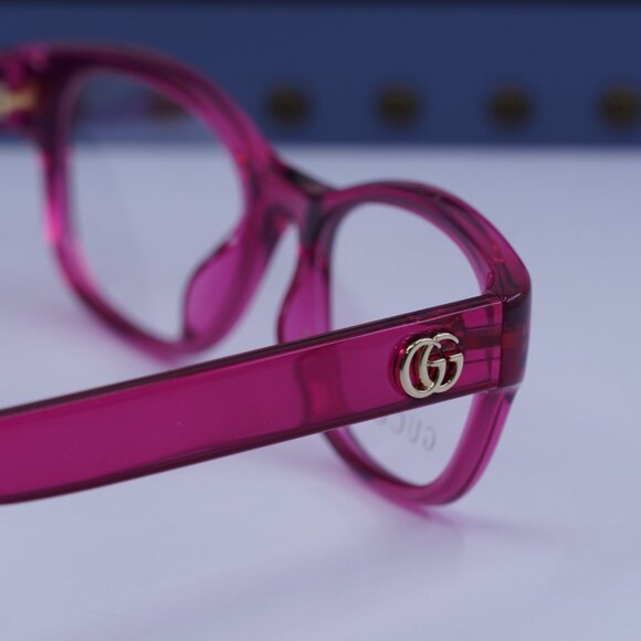 Gucci GG0717O 004 Rectangle Eyeglasses 47mm – Transparent Pink - Picture 8 of 9